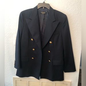 Brooks Brothers Double Breasted Wool Blazer